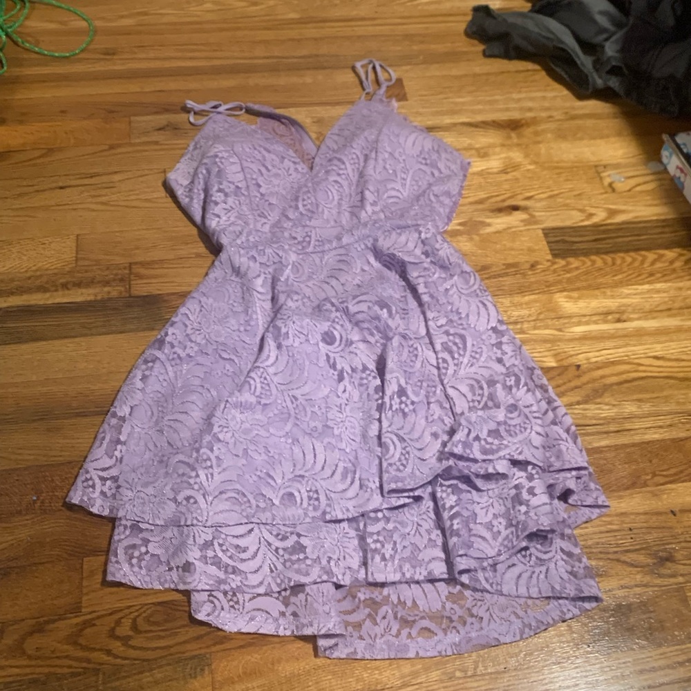 Purple lace dress